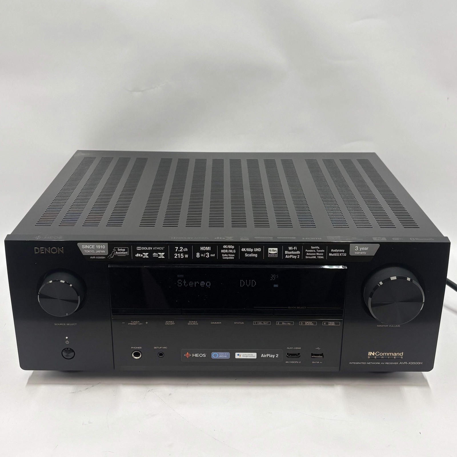 Denon AVR-X3500H 7.2 Channel 4K HDR AV Receiver Dolby Atmos 