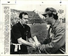 1975 Press Photo Cardinals' Don Coryell & Rams' Chuck Knox, Football, California