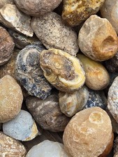 Oco Agate Geodes Whole - Mine Run Rough - 1 Pound Lb - Mostly Solid Agate