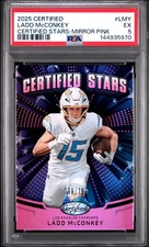 2025 PANINI CERTIFIED CERTIFIED STARS MIRROR PINK LADD MCCONKEY 199/199 PSA 5