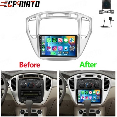 4+64GB For Toyota Highlander 2000-2007 Carplay Android 15.0 Car Stereo Radio Cam