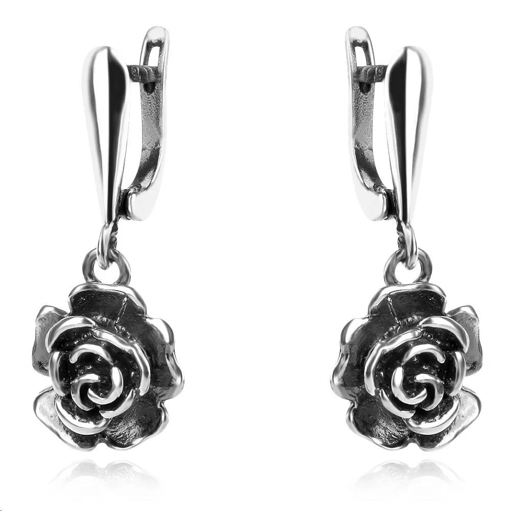 Orecchini A Monachella In Argento Sterling 925 – Stabili, Lucidi, Senza Pietre – Lunghi 23 Mm – Regalo In Scatola