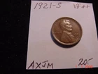 1921-S 1C BN Lincoln Cent VF++
