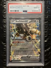 Pokemon TCG Bouffalant ex 077/086 SV: White Flare Holo PSA 10 English 2025