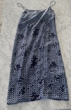 THEORY Smocked-back Tile-print Midi Slip Dress In Blue-Petite