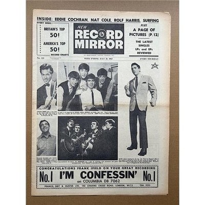 BEATLES RECORD MIRROR MAGAZINE JULY 20 1963 - BEATLES small cover pic + lots of 