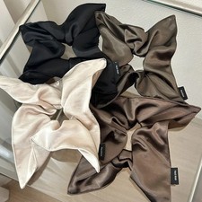 Korean Large Square Scrunchies Silk Hair Elastic Band Elastic Band Crunchy for H
