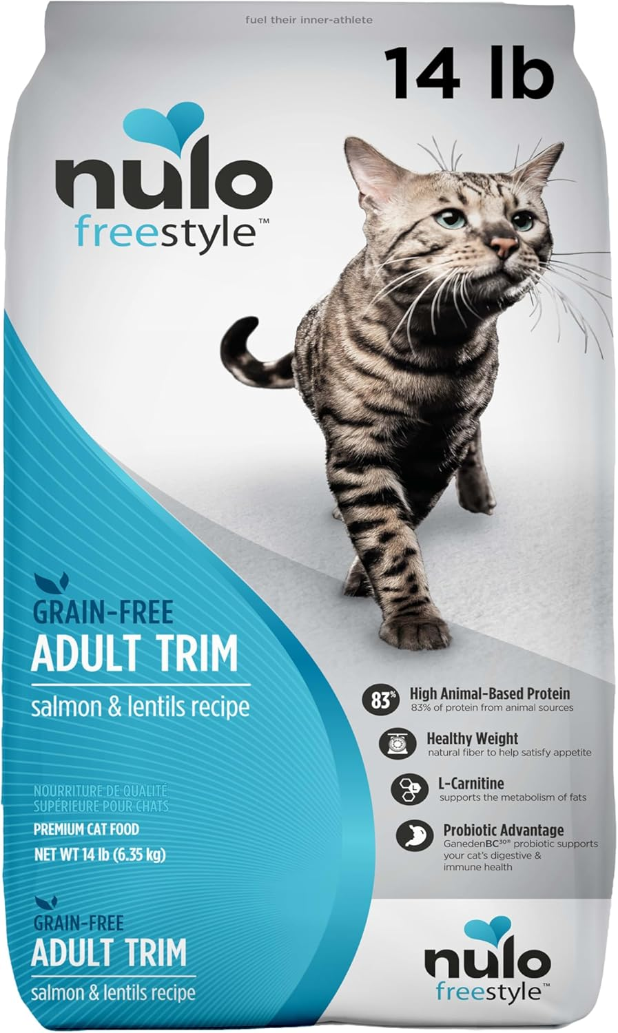 Freestyle High Protein Trim Cat Food, Salmon & Lentils Recipe - Natural Grain-Fr