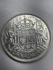 1953 Canadian Silver 50 Cents Half Dollar Coin Actual Coin