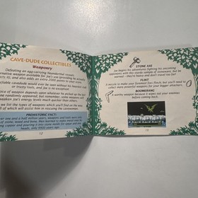 ORIGINAL NES Nintendo JOE & MAC Instruction Booklet Manual Book Only