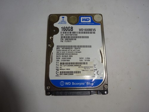 WESTERN DIGITAL *** WD1600BEVS*** 160GB *** SATA HDD Notebook 2,5 Zoll #NFP1337