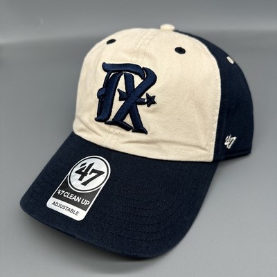 Texas Rangers  47 Clean Up City Connect Retro Logo Adjustable Cream/Navy Hat Cap