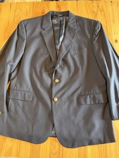 JOS.A.BANK Navy wool blazer men's 48 Regular Traditional Fit gold buttons