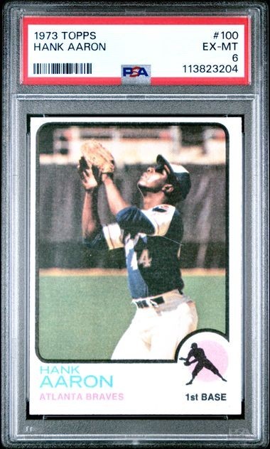 1973 Topps #100 Hank Aaron Base PSA 6 Braves HOF