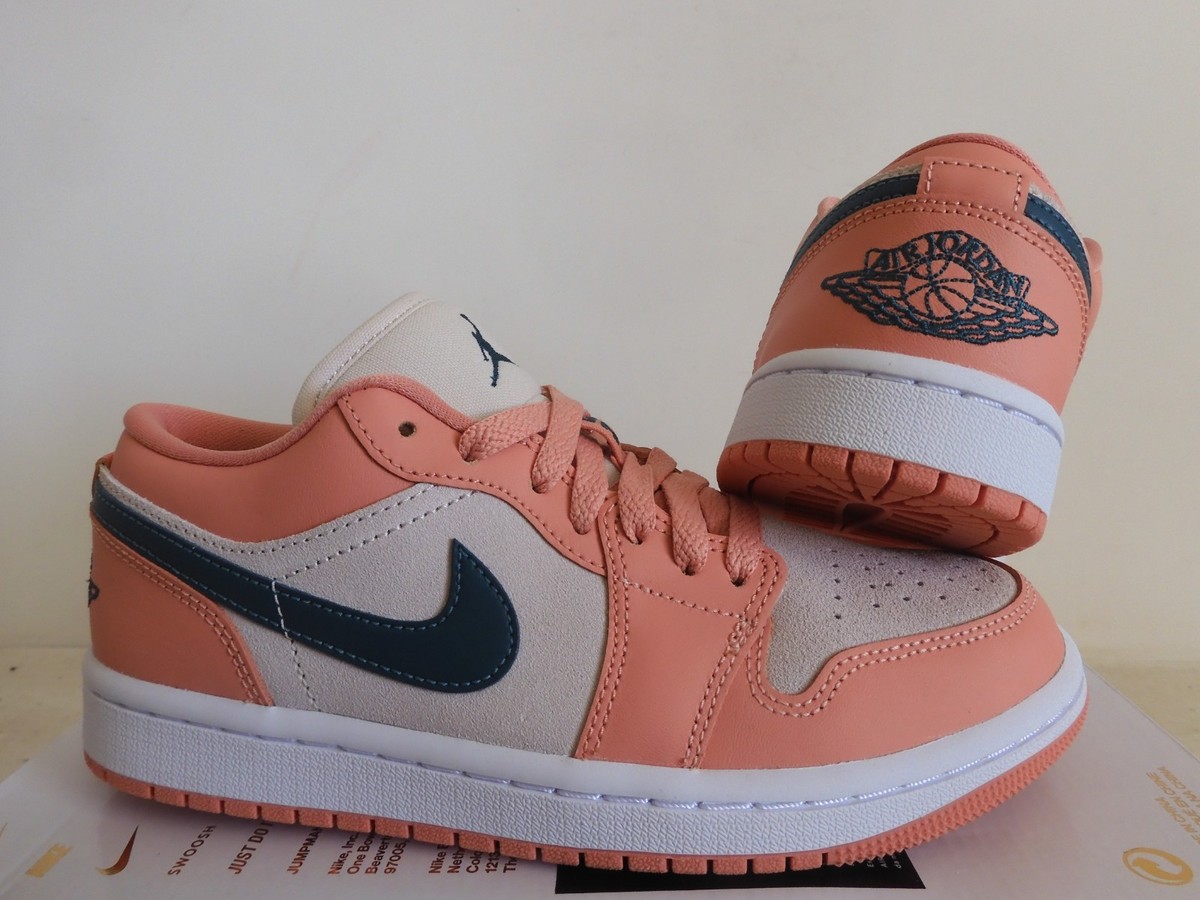Nike Air Jordan 1 Low Light Madder Root Pink-Dark Teal Womens Sz 6