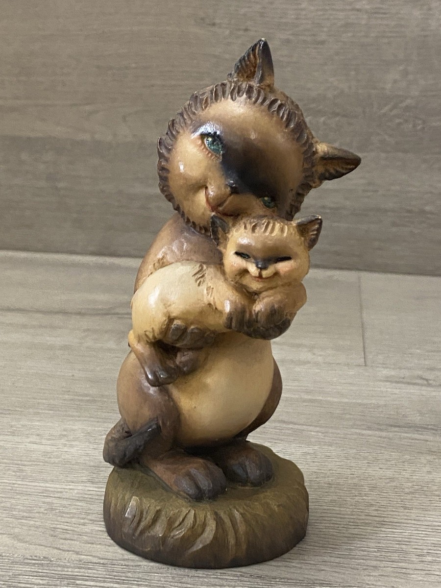 ANRI Juan Ferrandiz 'New Friends' Wood Carving 6” | Made in Italy