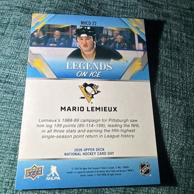 2026 Upper Deck National Hockey Card Day Mario Lemieux Legends On