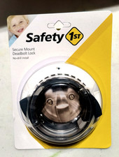 Child Safety Secure Mount Deadbolt Lock, No-Drill, White, Safety 1st HS162 New