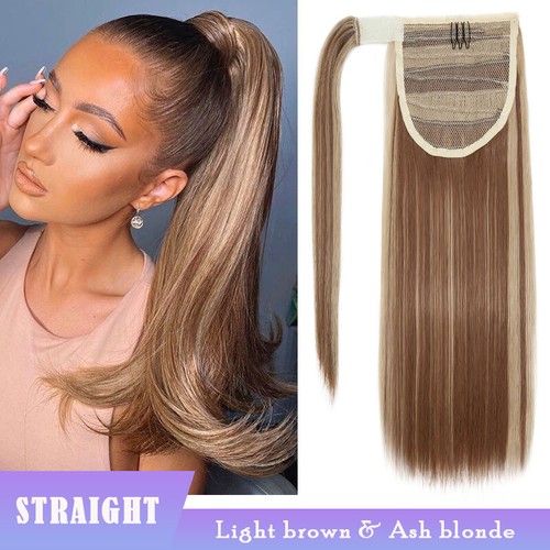 Thick Wavy Clip-in Ponytail Hair Extensions Real Soft Natural As Human Pony Tail - Picture 123 of 142