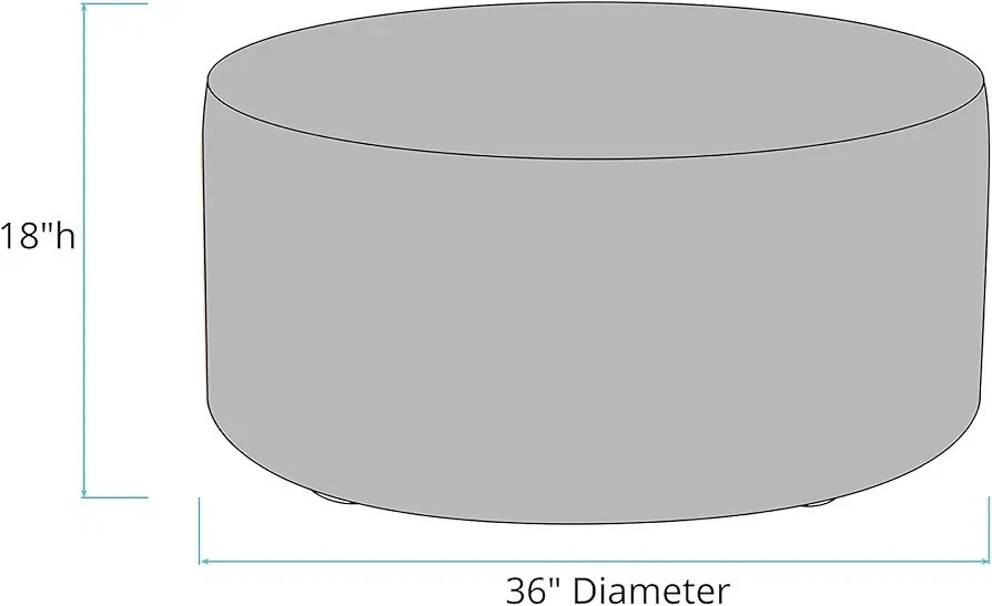 Howard Elliott Replacement Ottoman Slipcover 36" Bella Moss Rare Color Slipcover - Image 3 of 4