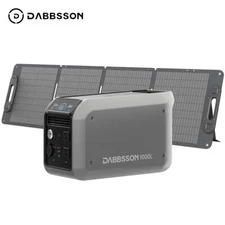 1000L + 120W Solar Panel 1008Wh 1200W Portable Power Station LFP Solar Generator