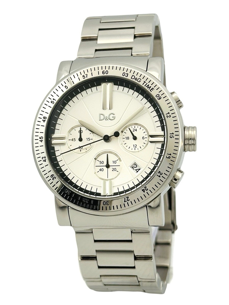 D&G GENTEEL DW0676 Silver Stainless-Steel Multifunction white dial