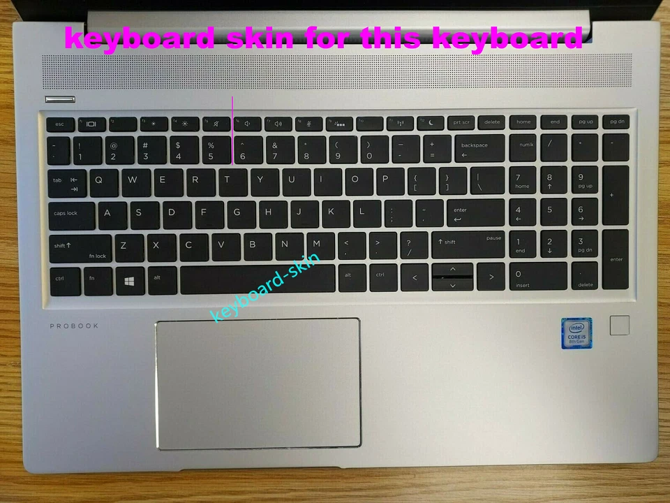 US Keyboard Skin Cover for HP 15.6"inch zhan66 Pro 15 G2/G3,450 G6 G7,455 G6 G7 - Image 3 of 4
