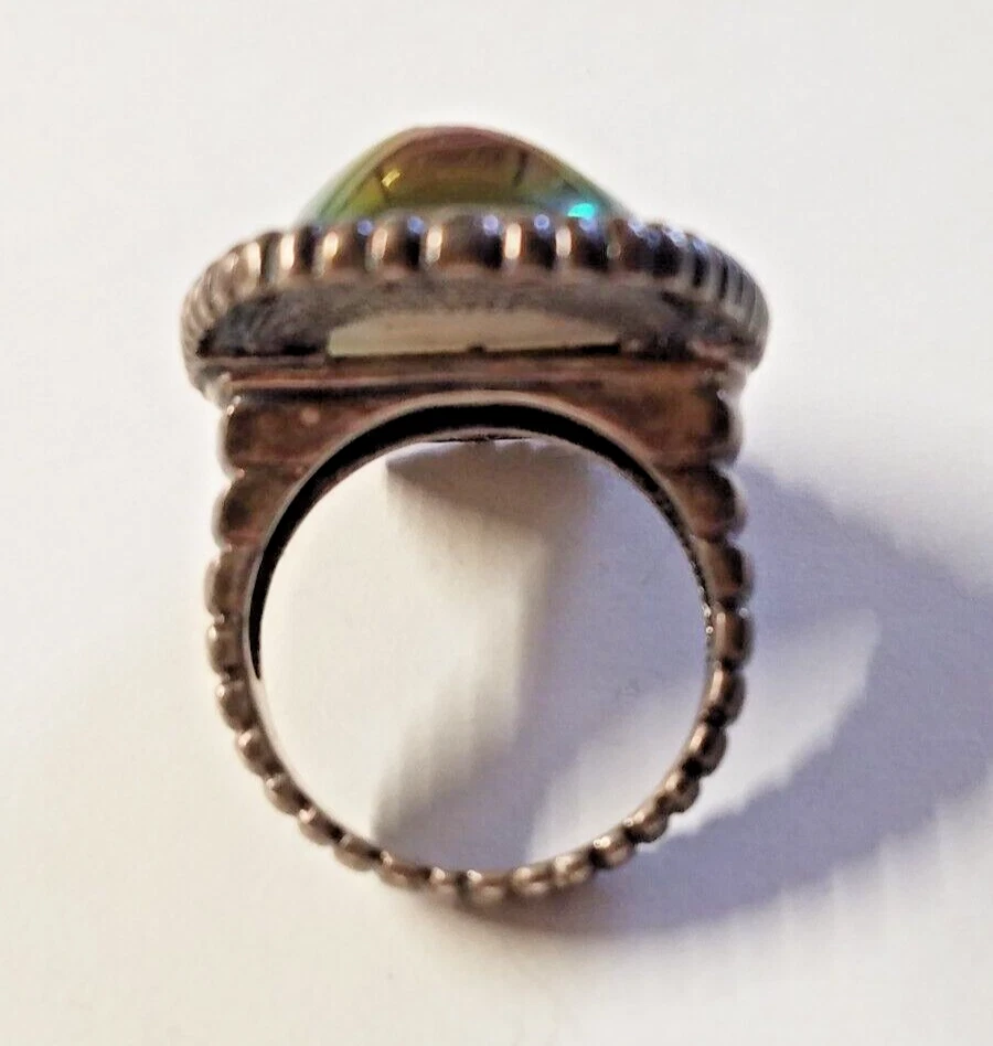 Anel Drusy roxo prata esterlina tamanho 11,5 latão tipo metal 3090 - Imagem 3 de 4