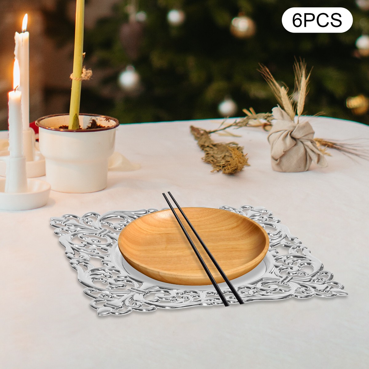 Antique Charger Plates Set of Mirror Chargers for Dinner Plates