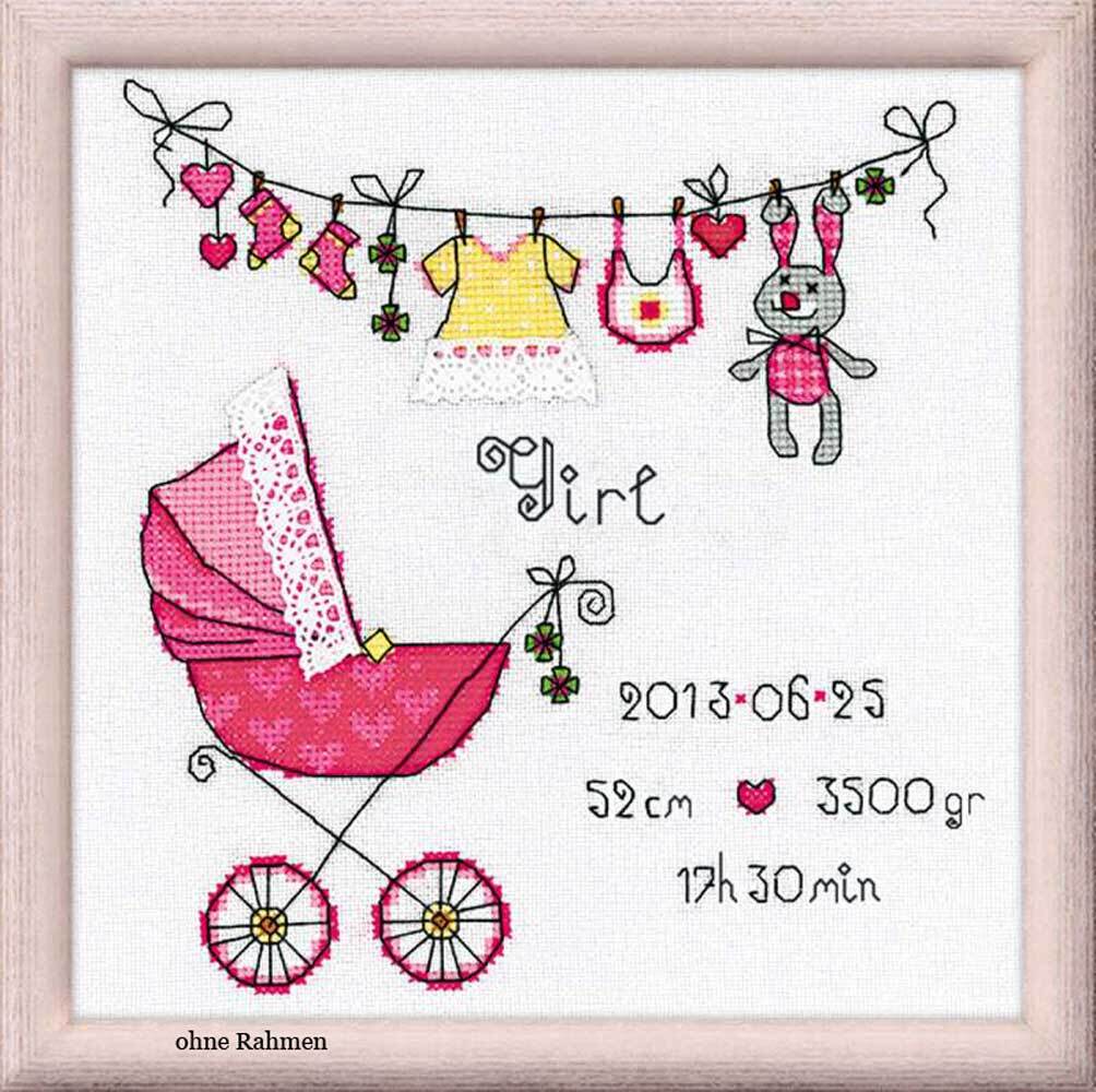 Riolis counted cross stitch Kit It's a Girl!, DIY