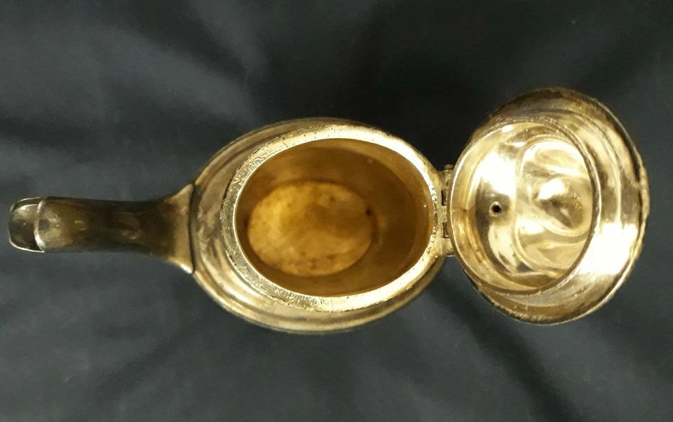 古董 R 华莱士茶壶 银色 焊接 #0381-7 8 盎司 504 克,1.18 磅 — 第 4/4 张图片