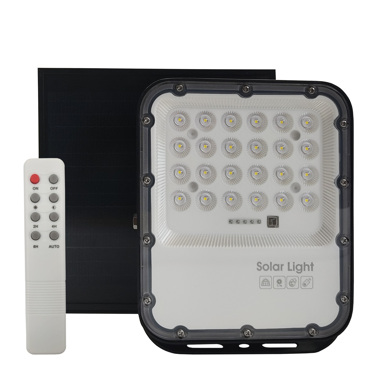 FOCO SOLAR LED EXTERIOR CON MANDO A DISTANCIA - LUZ BLANCA 5000K