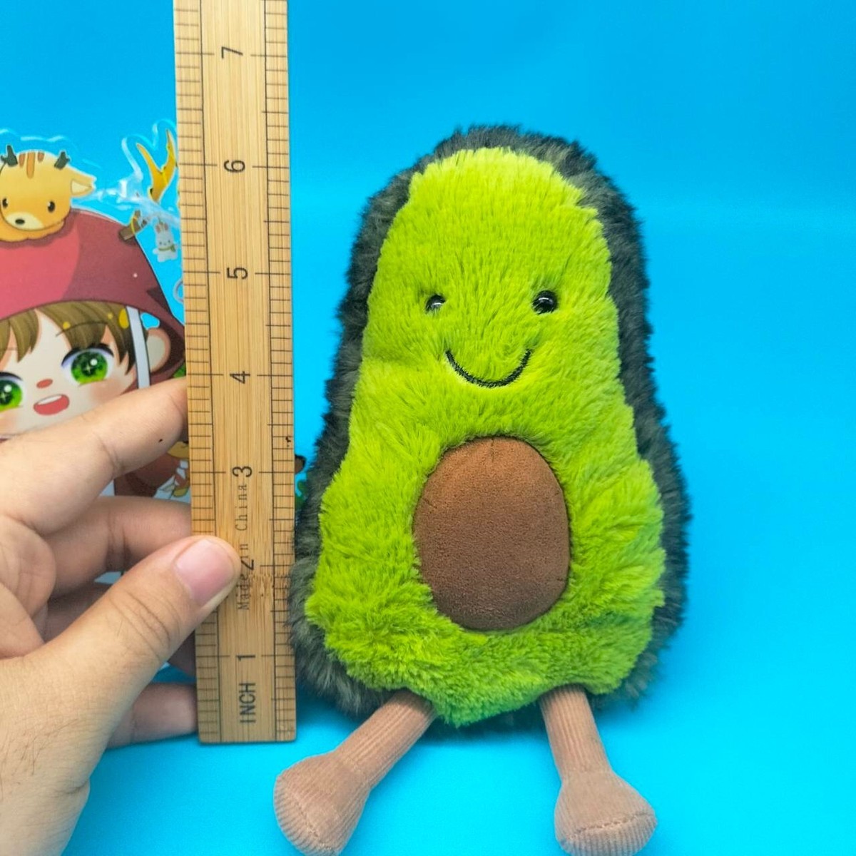Jellycat London Amusable Avocado Fluffy Plush 7