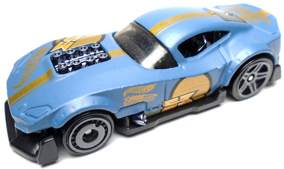 2021 HOT WHEELS MUSCLE AND BLOWN #53 BLUE 1:64 DIECAST 2 7/8" RACE CAR WITH GOLD
