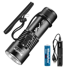 Super Bright Underwater Diving Flashlight Waterproof Rechargeable Scuba Torch