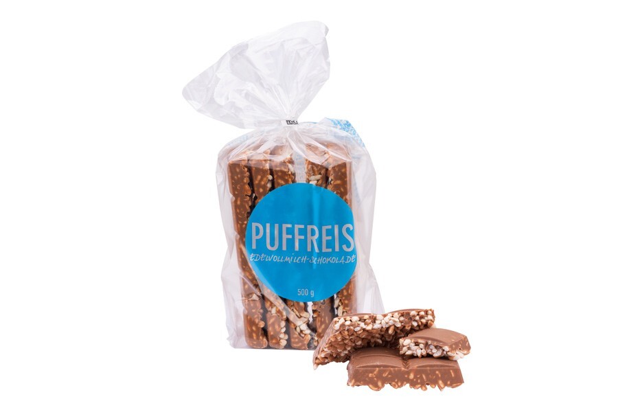 Schoko-Puffreis (Bruch) Vollmilch, 500g, Schoko-Reis mit Edelvollmilchschokolade