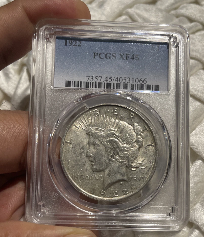 1922 - P Peace Silver Dollar - PCGS XF45 Genuine Nice Add To Your Collection !! - Image 3 of 4