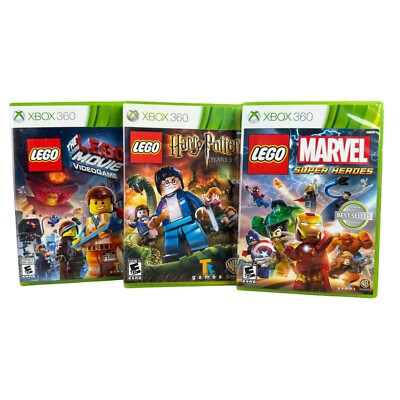 XBOX 360 Lego Game Lot Marvel Super Heroes, Harry Potter Years