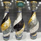 18" Marble Vase Pot gemstone art pot Mop art Home Decor Art & Collectibles