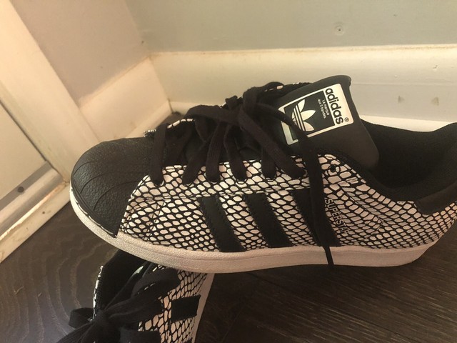 Adidas Superstar La Marque Aux 3 Bandes Black White Sneakers Men Size US 7.5 | eBay