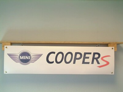 BMW Mini Cooper S Banner Auto Werkstatt Garage Wand Display Schild