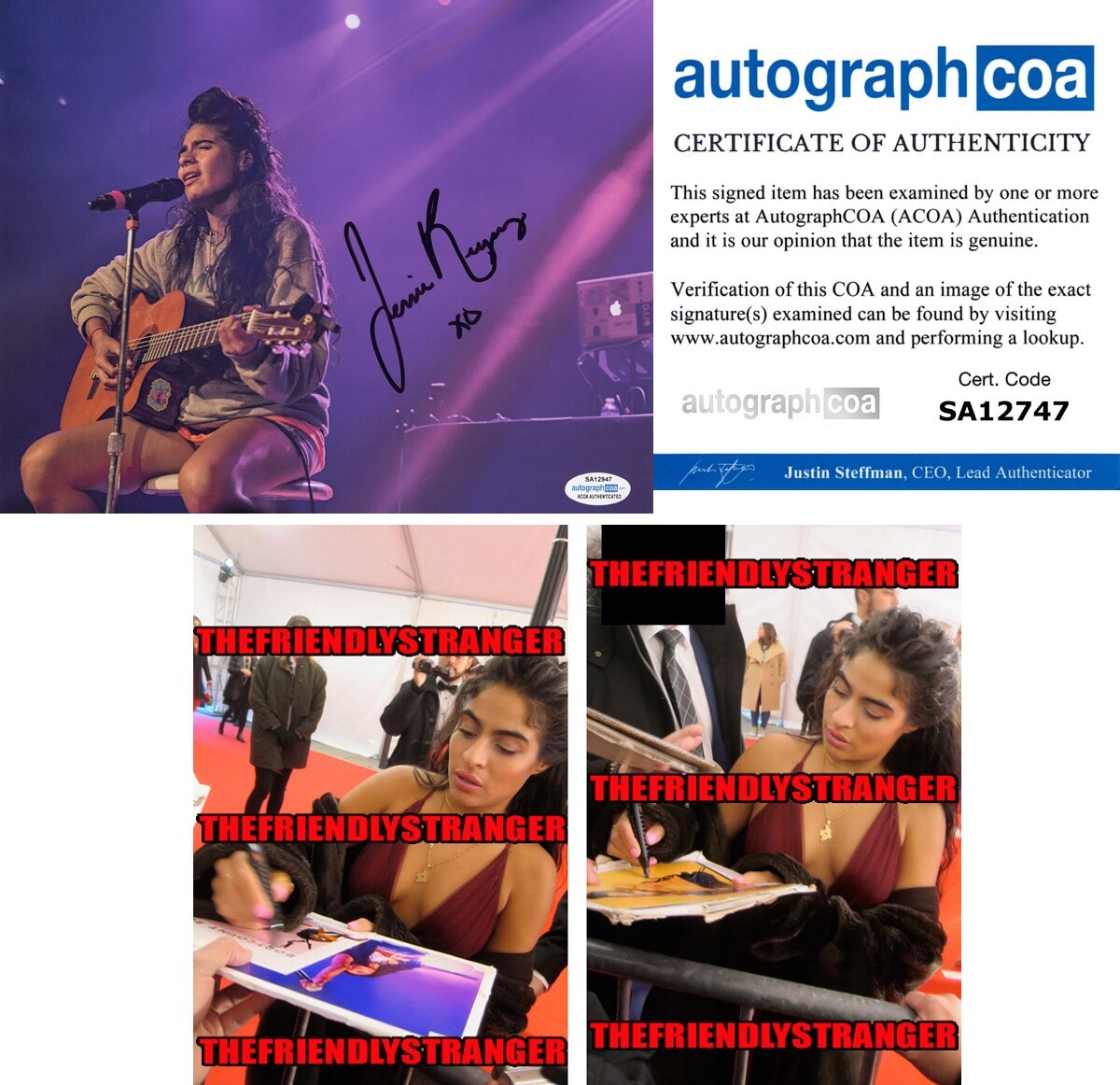Jessie Reyez signed 8x10 Photo PROOF e Figures EMINEM Full Signature ACOA COA