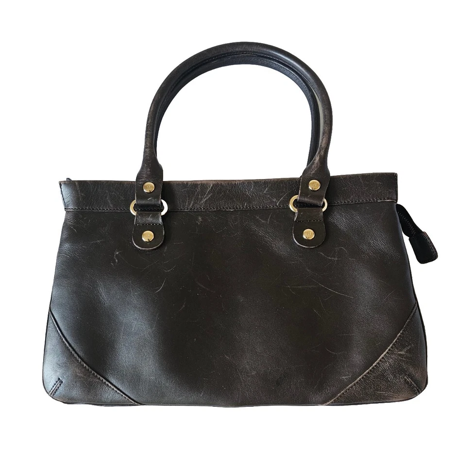 Kate Spade Medium Triple Compartment Distressed Brown Leather Shoulder/Hand Bag - Image 3 of 4
