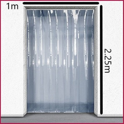 Tende Termiche Trasparenti Tenda A Strisce PVC Per Celle Frigorigene, Magazzini, Passaggi - Misura 1m X 2.25m - UK Porta Per Cella Frigorifera - 3