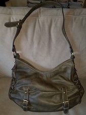 Nuovedive Leather Shoulder Saddlebag Green Made In Italy