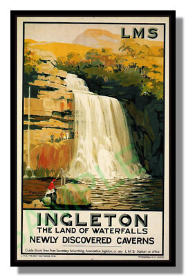 LMS Poster von Ingleton, Yorkshire Dales Whatley gerahmt Repro kostenlose P & P UK
