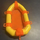 Vintage Fisher Price Adventure People #353 Yellow Orange SCUBA DIVERS RAFT