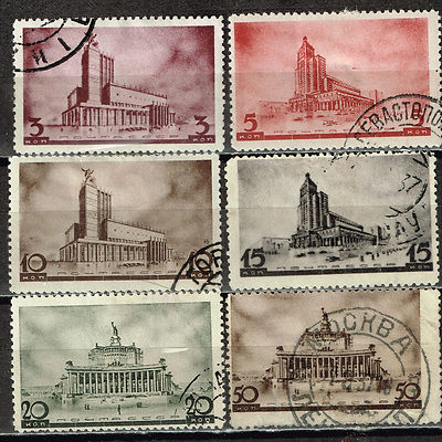 Russia Architecture Famous Moscow Buildings stamps 1937