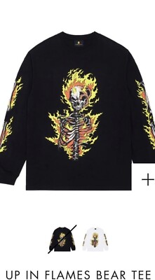 Teddy Fresh Up In Flames Bear Long Sleeve Shirt (Brand new/Never worn)