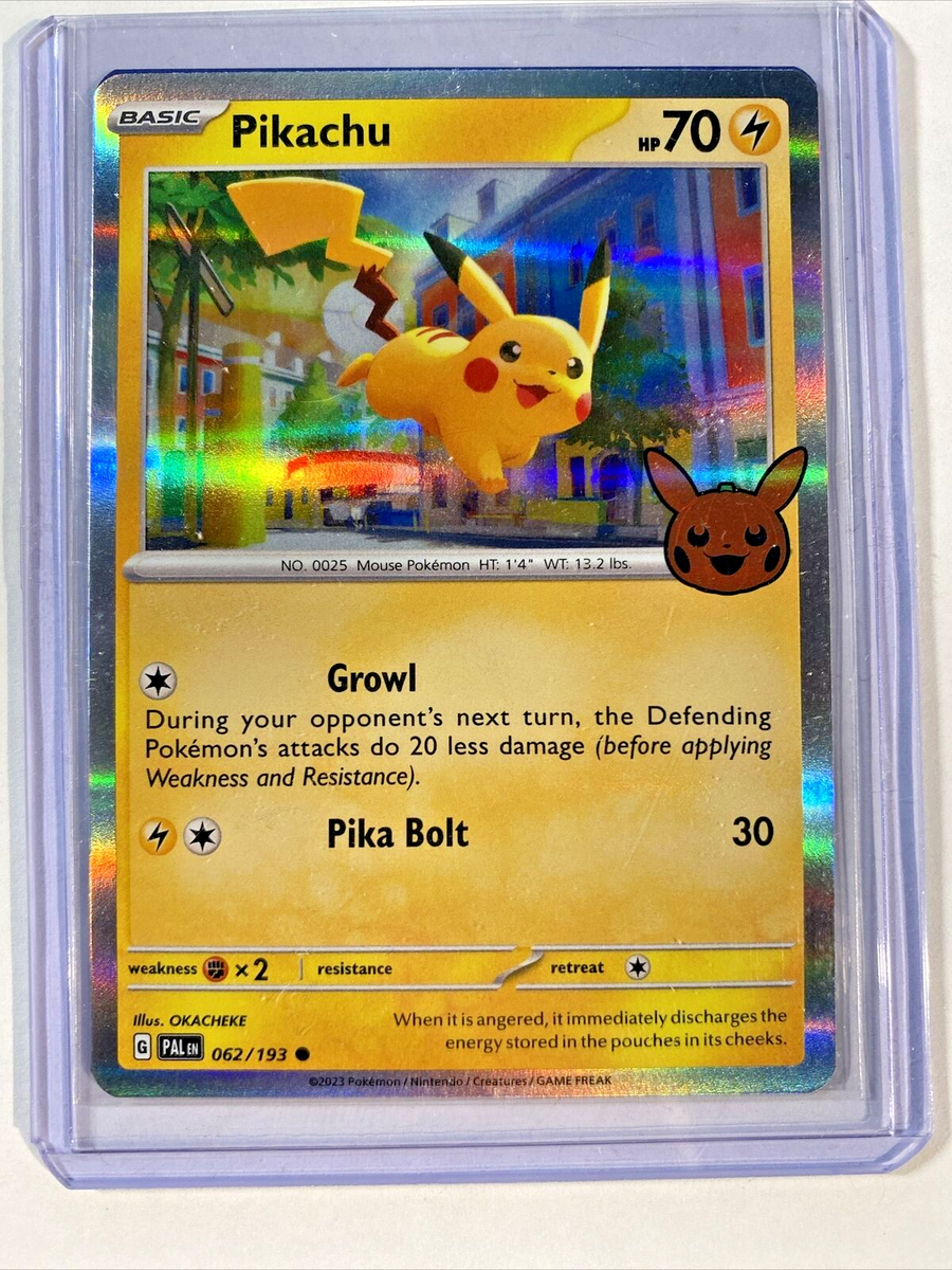 Pikachu Pokemon Card 062/193 Trick or Trade 2023 with Halloween